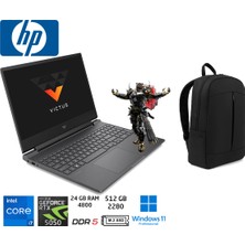 Hp victus Intel Core I7-13620H 24GB 512GB SSD 8gb RTX5050 W11 Pro 144Hz 15.6" Fhd Duddi Çanta