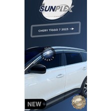 PINUKS Chery Tıggo 7 Pro 23- Chrome Cam Rüzgarlığı  4lü Takım