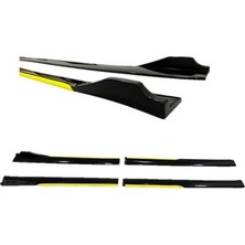 PINUKS Universal Yan Marşbiyel  Race Sarı Şerit Flaplı  8 Parça Set