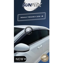 PINUKS Renault Megane 4 16- / Hyundaı I20 10-14 Chrome Cam Rüzgarlığı  4lü Takım