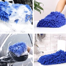 Bezos Araba Oto Yıkama Temizlik Eldiveni Süngeri Peluş Büyük Boy 22X19CM