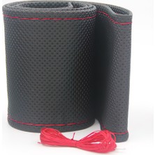 PINUKS Direksiyon Kılıfı Dikmeli Noktalı Siyah Ipi Gri Adet