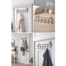 6'lı Yapışkanlı Kapı Arkası Askı Midastech