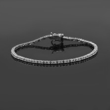 Kuyumcudukkani 2,00MM Taşlı"su Yolu"bileklik- 27011-W-W-200MM
