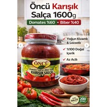 Öncü Karışık Salça 1600 G Domates %60 & Biber %40 Doğal Yoğun Kıvamlı Salça