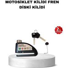 Gültekin 110 Db Alarmlı Disk Fren Kilidi Su Geçirmez Çelik Gövde Motosiklet Güvenlik