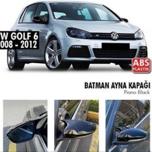 PINUKS Vw Golf 6  09-12   Yarasa Ayna Kapağı P.black Takım