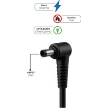 19V 4.74A 4.0 * 1.7mm 90W Hp / Casper Için Laptop Adaptör Midastech