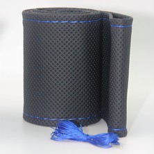 PINUKS Direksiyon Kılıfı Dikmeli Noktalı Siyah Ipi Mavi Adet