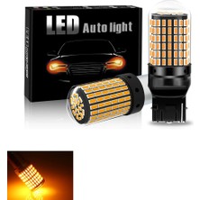 PINUKS Ampul T20 93 Dipsiz  12V 144 LED Mercekli Turuncu   ( 002300 ) Takım