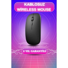 Kablosuz Mouse Fare Şarjlı Bluetooth Wireless Çift Modlu Sessiz Midastech