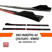 PINUKS Universal Yan Marşbiyel  Race Kırmızı Şerit Flaplı  8 Parça Set