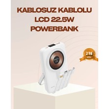 Gültekin Manyetik Kablosuz Powerbank 22.5W Hızlı Şarj LCD Ekranlı