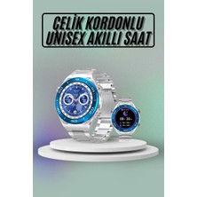 Akıllı Saat Çelik Kordonlu Amoled Ekran Android ve Ios Uyumlu Çağrı Cevaplayabilen Midastech