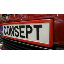 PINUKS Plaka Altı Dikdörtgen  Çerçeveli Kırmızı Adet