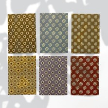 Henno A6 (10,5X14,8 Cm) Bahar Desenli 6’lı Kağıt Seti – Scrapbook / Kolaj / Planner / Journal Için Uygun