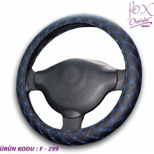 PINUKS Direksiyon Kılıfı Poşetli Geçme 38CM Nakışlı Mavi Adet