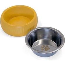 Gültekin Mikopet Organik Seramik Mama Kabı Sarı