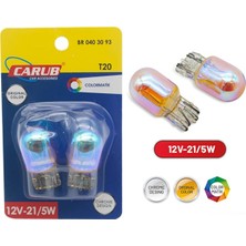 PINUKS T20 1016 12V 21/5W Dipsiz Diadem Krom Turuncu  Ampul Tk Takım