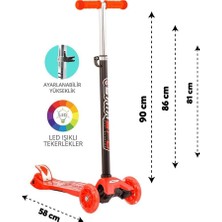 Freedom Storee Torutoys Kırmızı Twist Işıklı Scooter Kırmızı