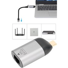 Gampus Yüksek Hızlı Veri Aktarım Dönüştürücüsü Type-C Rj-45 Dönüştürücü Çevirici Adaptör Aparat