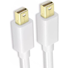 TechnoStation Beyaz Mini Dp Mini Dp Kablo 1,8mt Yüksek Çözünürlük 4K Destekli Mini Displayport Kablo Beyaz