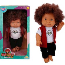 Freedom Storee Curly Bebek Tulumlu Elbiseli Et Bebek 35 cm