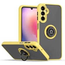 Brc Design Galaxy S24 Kılıf Montreal Yüzüklü Kapak - Sarı