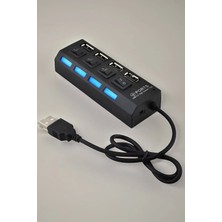 TechnoStation Laptop Için 4 Port USB 2.0 Hub, Çok Portlu Çoğaltıcı, Hızlı USB Switch, Dişi Splitter