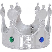 Markaon Plastik Kral Tacı Gümüş Renk Yetişkin 55 cm