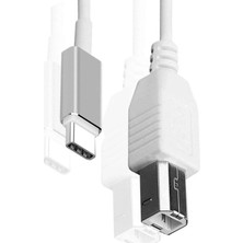 Gampus Telefonu Yazıcıya Bağlama Kablosu Type-C Yazıcı Kablosu Dönüştürücüsü Piyano Yazıcı Kablosu