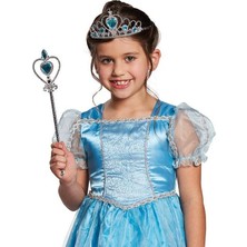 Markaon Karlar Ülkesi  Mavi Kalpli Taç ve Mavi Asa Seti Çocuk Boy