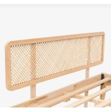 Woodensa Doğal Ahşap Yatak Başlığı ,hazeran Stil Yatak Başlığı Karyola Başlığı 90 cm