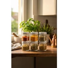 Zuri Design Cam Kavanoz Beyaz Kapaklı Şeffaf Cam Saklama Kavanozu 255 cc Küçük Boy