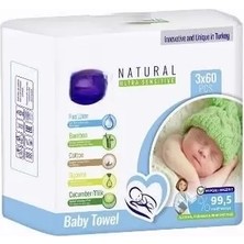 Markaon Natural Islak Havlu Mendil 3X60 180 Yaprak