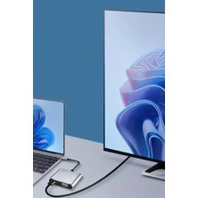 Gampus Type-C HDMI VGA USB 3.0 Dönüştürücü 4 In 1 Video Dönüştürücü Çoklu Type-C Monitör Dönüştürücü
