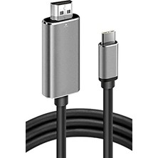 TechnoStation Telefon Bilgisayar Ekranını Monitör Tv Ekranına Yansıtan Dönüştürücü Kablo Type-C HDMI Dönüştürücü