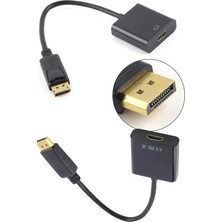 TechnoStation Displayport To HDMI Dönüştürücü Adaptor 1080P Tv Bilgisayar Projeksiyon Laptop HDMI Dönüştürücü
