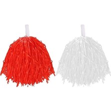 Markaon 1 Çift Kırmızı Beyaz Renklerde 23 Nisan Gösteri Ponponu