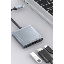 Gampus Typec Display Port Hub Adapter Typec To Displayport PD100W Şarj Adaptörü 3in1 Çevirici