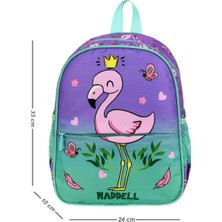 Waddell Yeşil Flamingo Desenli Anaokulu Kreş Sırt Çantası 24106