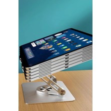 TechnoStation Katlanabilir Stand, Laptop Telefon ve Tablet Tutucu, Alüminyum 360 Derece Dönebilen Soğutma Boşluğu