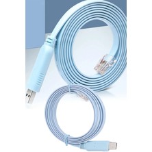 TechnoStation Yüksek Hızlı USB - RJ45 Konsol Kablosu Uzun Tak ve Çalıştır, Bilgisayar Veri Iletimi Kablosu