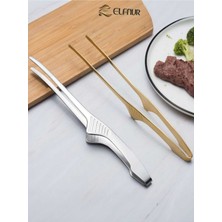 PremiumPort Paslanmaz Çelik Mangal Et Maşası Barbekü Maşa Cımbızı Et Kızartma Maşası