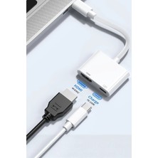Gampus Type-C HDMI Dönüştürücü Adaptör Type-C' Den Hdmı'a Dönüştürme Cihazı Aparatı