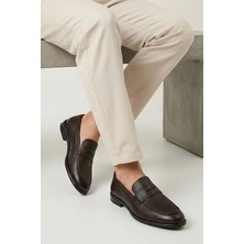 Ziya, Erkek Hakiki Deri Ayakkabı 161986Z4075 Kahve