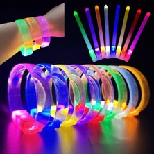 Markaon 3 Modlu Pilli LED Işıklı Esnek Parti Bilekliği Sarı