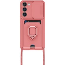 Brc Design Galaxy S24 Plus Kılıf Zuma Kartvizitli Yüzüklü - Pembe