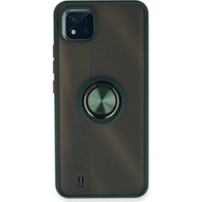 Brc Design Realme C11 2021 Kılıf Montreal Yüzüklü Kapak - Yeşil