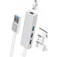 Gampus USB Ethernet Dönüştürücü Çevirici Çoğaltıcı USB Çoğaltıcı Cihazı Rj-45 Dönüştürücü Aparat